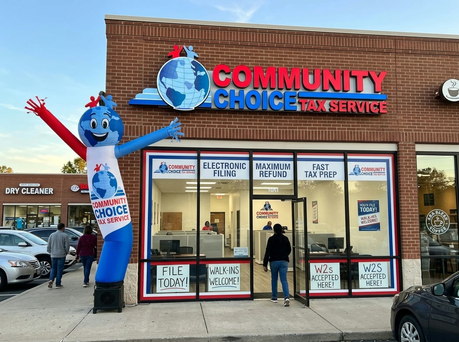 A Community Choice Tax Service storefront